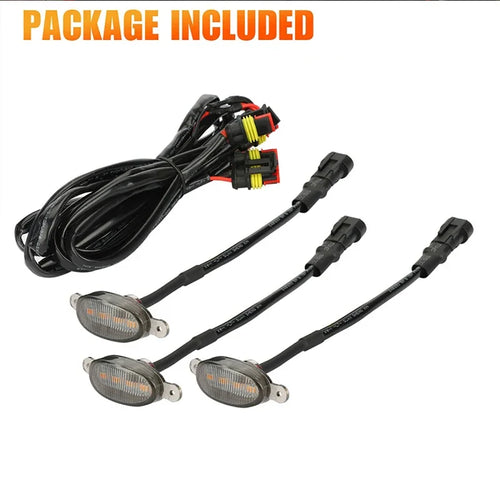 3/4/5/6x Smoked Lens Amber Car Light LED Front Grille Running Lights