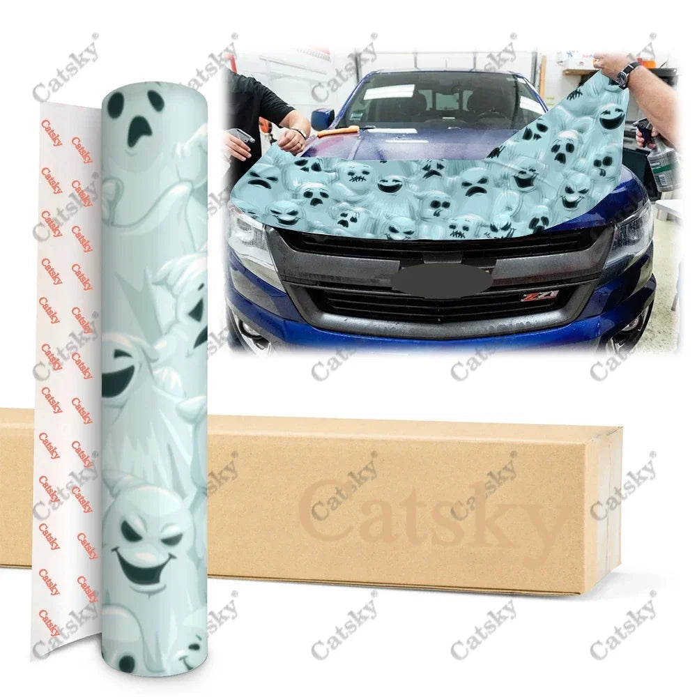 Scary Monster Eyes Car Hood Decal Stickers Wrap Vinyl Film Engine