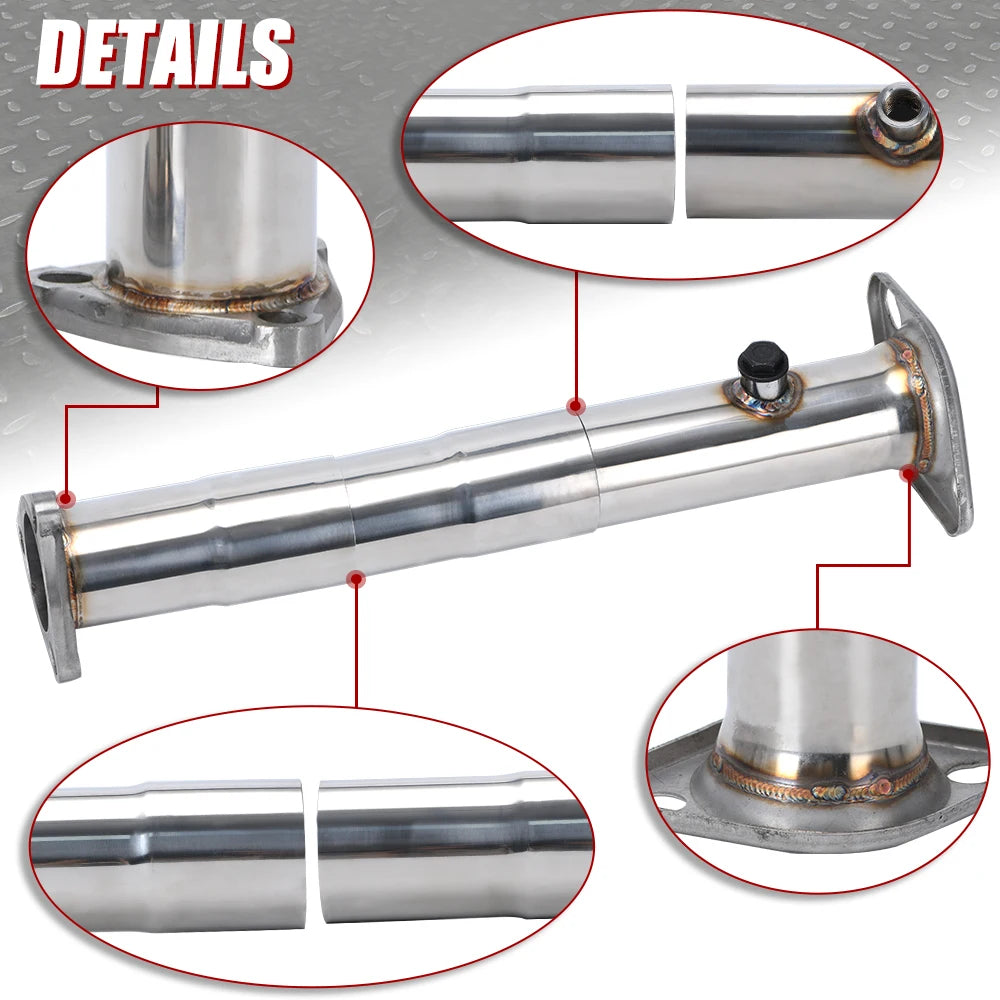 2.5" Stainless Steel Adjustable Car Exhaust Pipe Converter Kit For