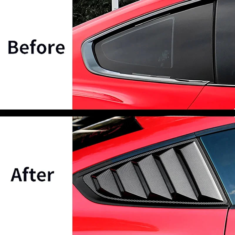 Rear Quarter Window Louvers Side Air Vent Cover Windshield Fit For