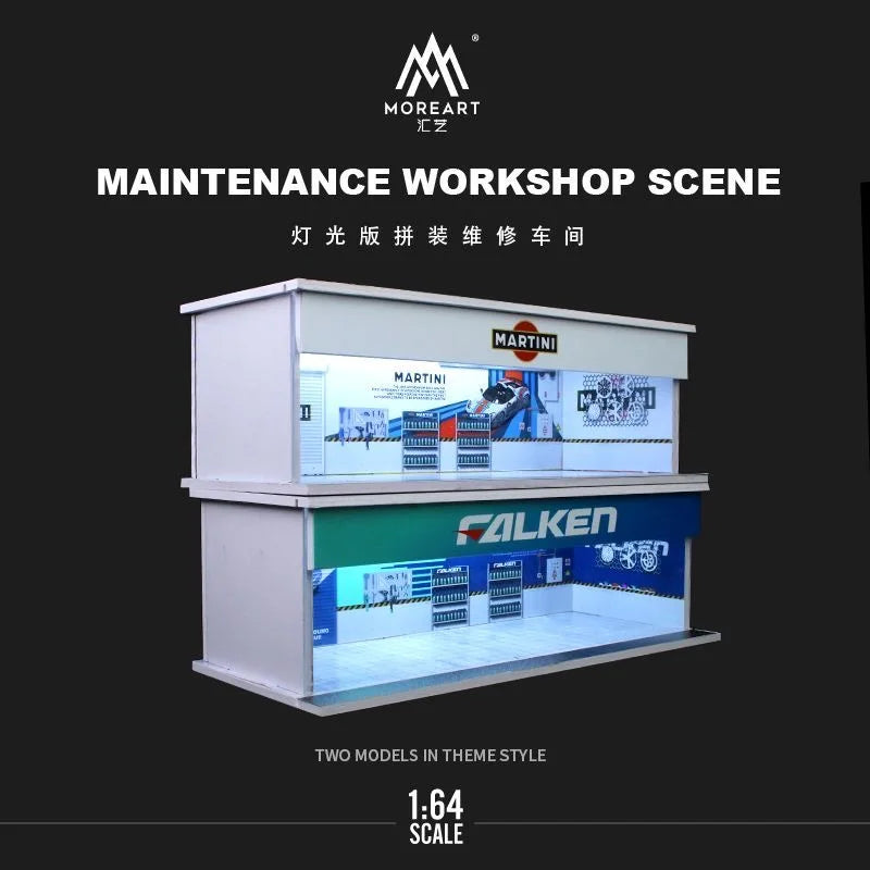 TimeMicro&MoreArt 1:64 FALKEN theme painting new repair workshop light