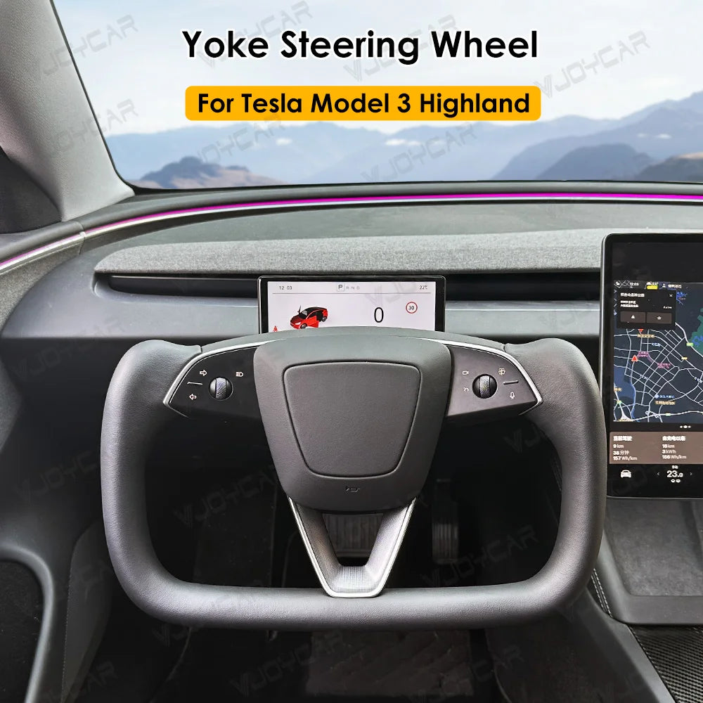 Yoke Handle Model 3 Highland 2024 with Heating Steering Wheel For