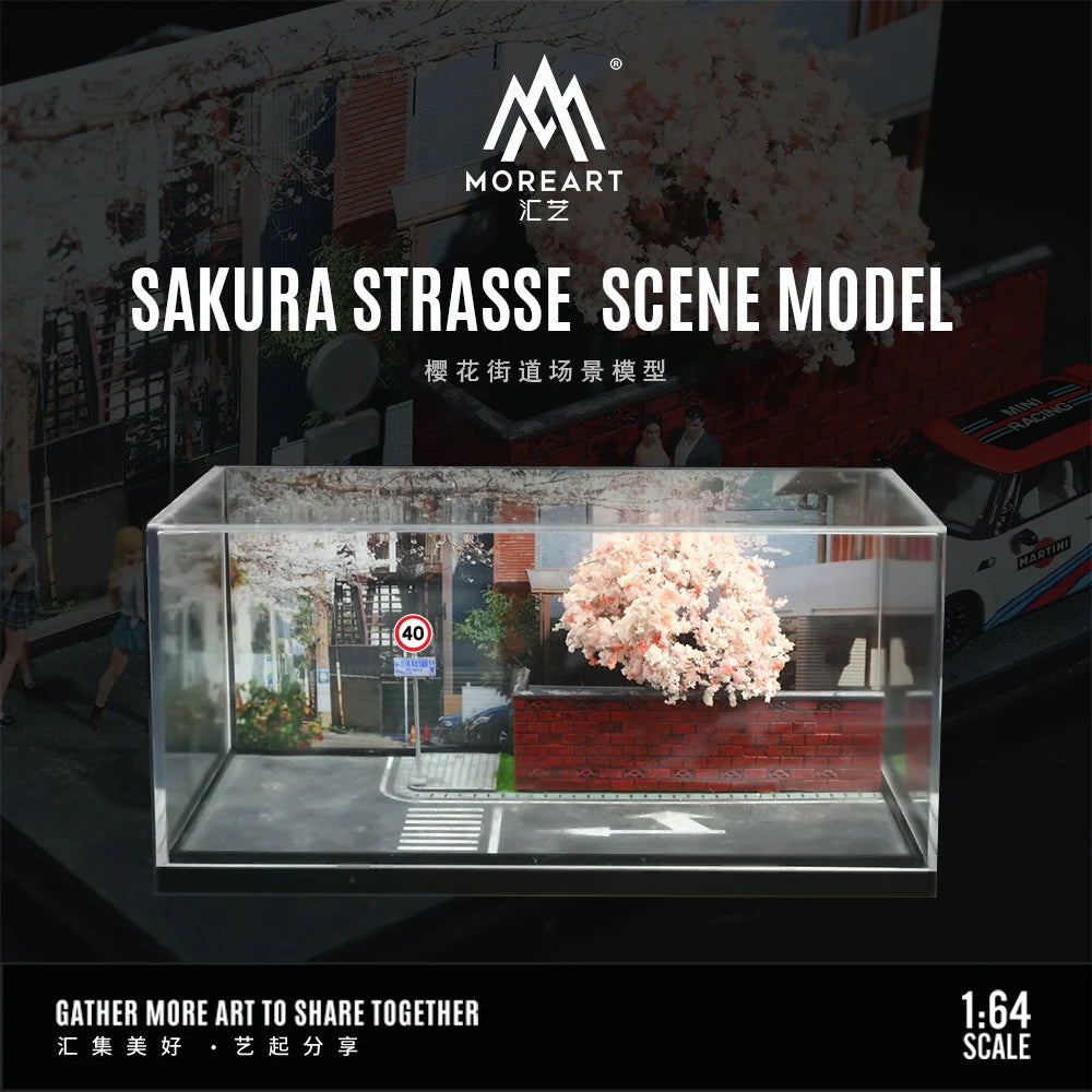 TimeMicro&MoreArt 1:64 Cherry Blossom street theme handmade miniature