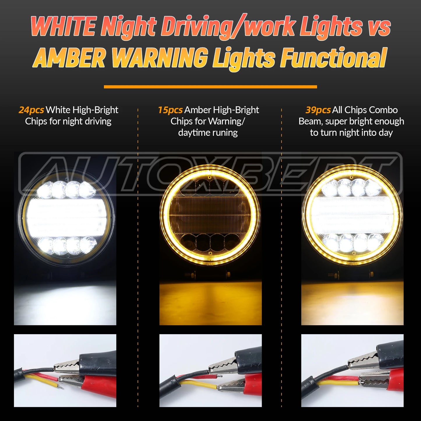 4 Inch LED White Yellow Work Light Offroad Light Motorcycle Truck Jeep