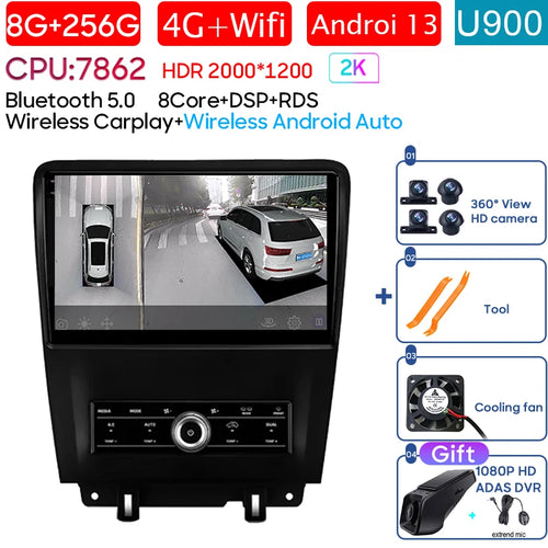 7862 For Ford Mustang V S-197 2009 - 2014 Android Auto Car Radio