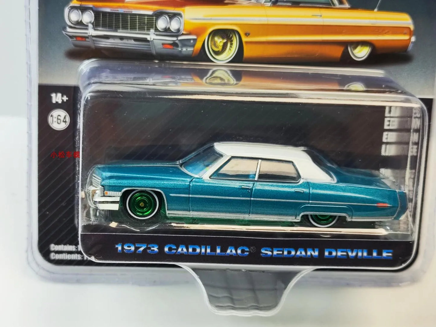 1: 64 1973 Cadillac, DeVille Blue Green and White Roof Green Edition