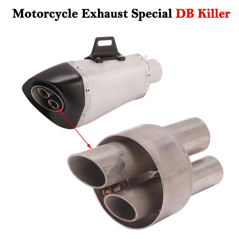 54.5MM Universal Motorcycle Exhaust Pipe Muffler Escape Moto Stainless