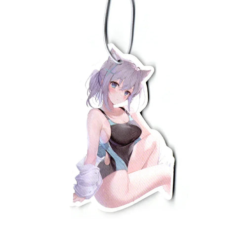 Sexy Tire Girl Pendant JDM Car Air Freshener Hanging Rearview Mirror