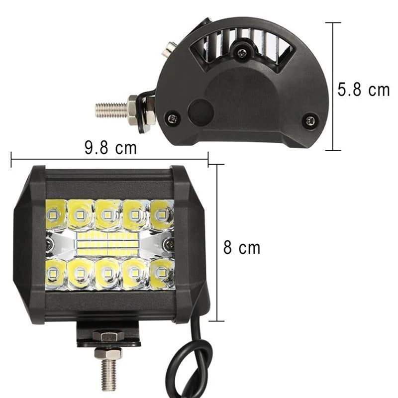 4" Inch 60W 20LED Work Light Flood Spot Combo Off-road Driving Fog