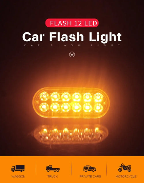 12LED Car Truck Urgent Always Bright Light DC12V-24V 36W For DRL Truck