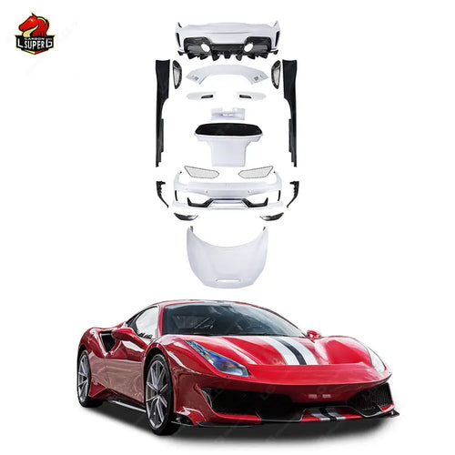 Upgrade P Style Half Carbon Fiber Body Kit For Ferrari 488 Body Kit