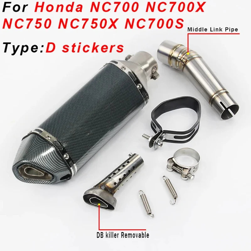 Slip On For Honda NC700 NC700X NC750 NC750X NC750S Motorcycle Exhaust