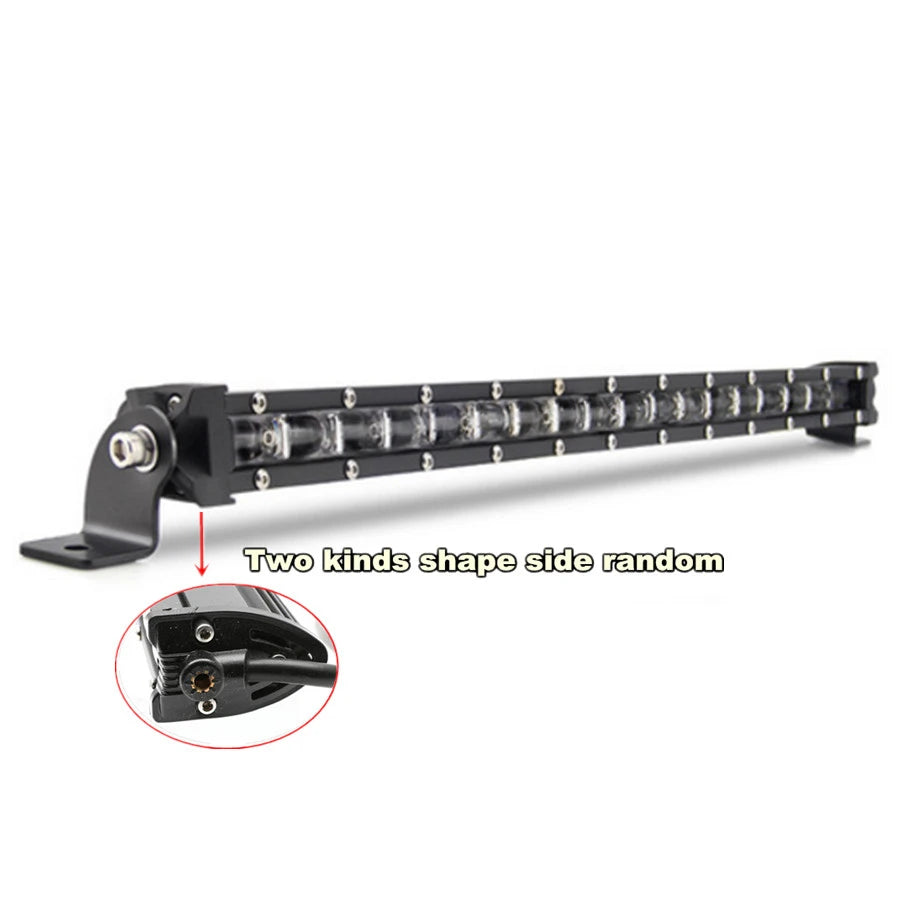 20" /13"/ 8" Aluminum 6D Spot Beam Slim LED Work Light Bar Single Row