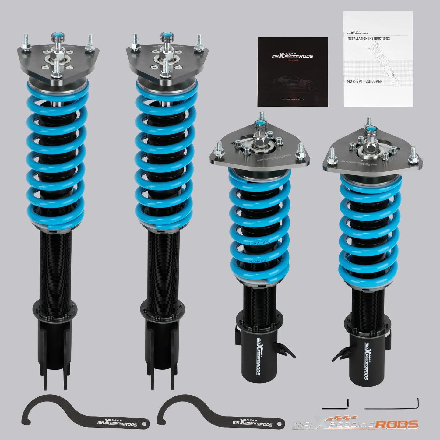 24-Way Adj Damper Height Coilover Shock Kit For Subaru Impreza WRX STI