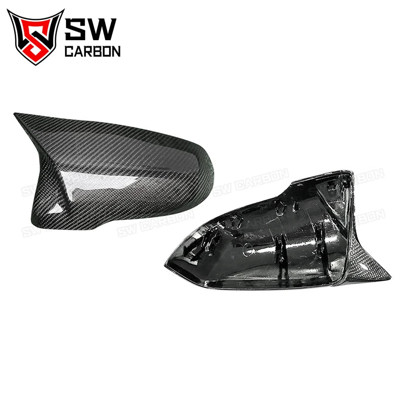 Real Carbon Fiber Replacement Mount Car Mirror Cover for Toyota Supra