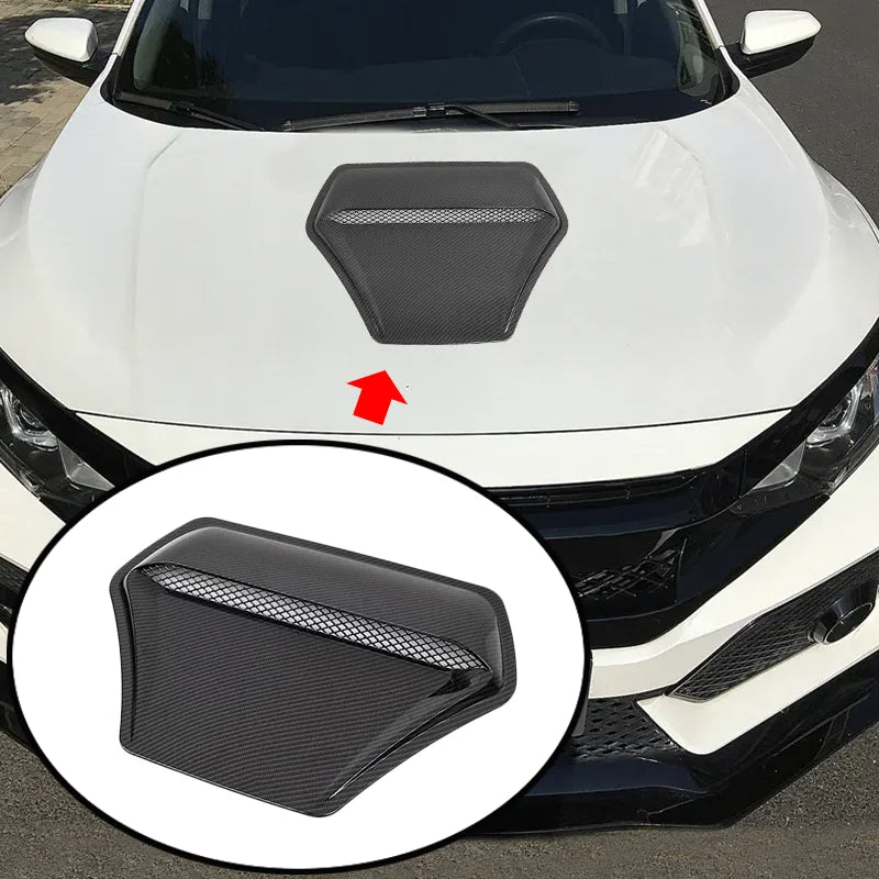 Universal TYPE R Style Car Hood Scoop Air Intake Vent Cover For Honda