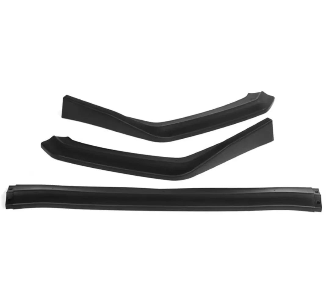 3Pcs Carbon Look Car Front Bumper Splitter Lip Chin Spoiler Diffuser