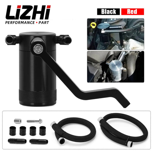 LIZHI- 0.18L Aluminum Oil Catch Can Tank With Baffle Plate For Dodge