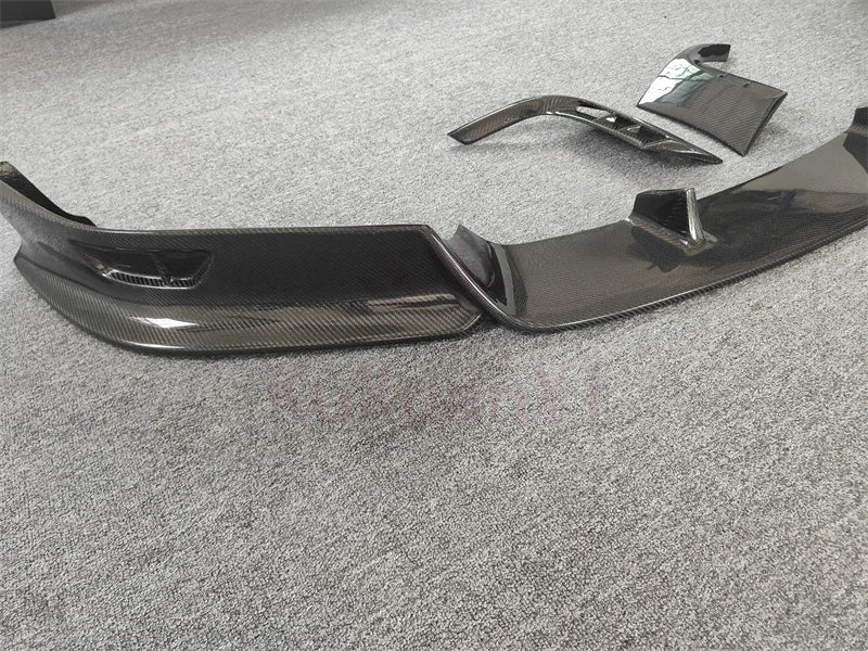 3K carbon fiber RZ style front bumper edge for Tesla Model X wide body