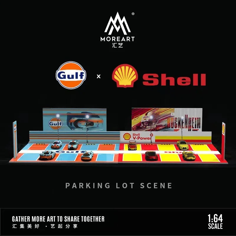 Timemicro+MoreArt 1:64 Shell painting style open car park assembly