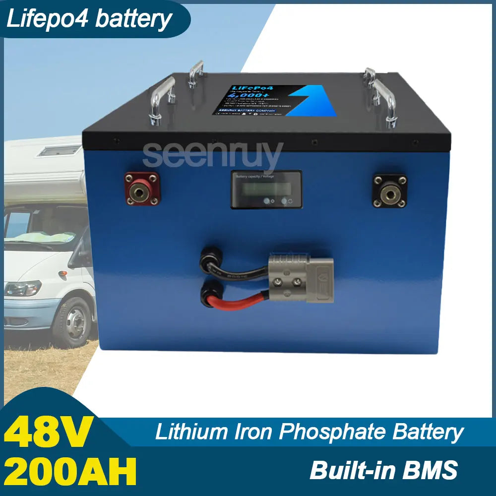 SEENRUY 48V 200AH Lifepo4 With Charger  Lithium Iron Phosphate Battery