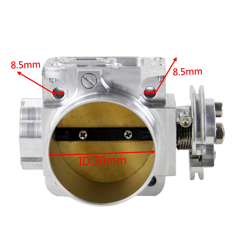 LIZHI RACING - NEW THROTTLE BODY For Mitsubishi Evo 4 5 6 70mm Uprated