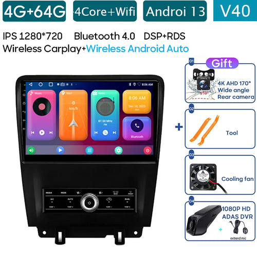 7862 For Ford Mustang V S-197 2009 - 2014 Android Auto Car Radio