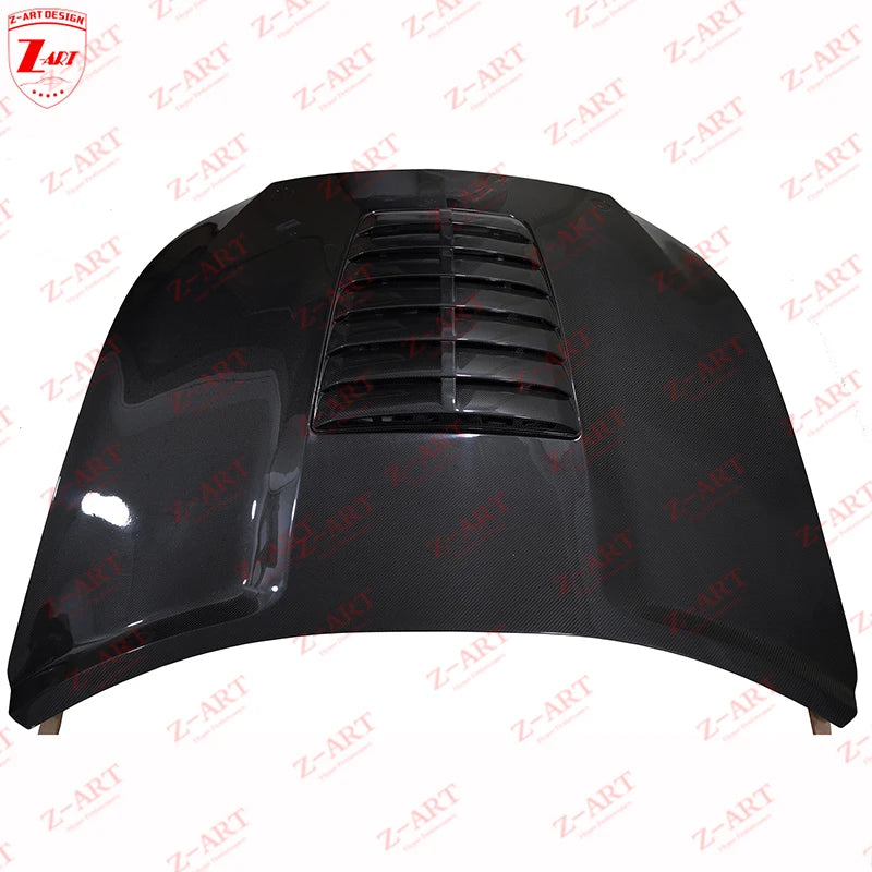 Z-ART GT500 Carbon Fiber Engine Hood for 2015-2017 Ford Mustang Carbon