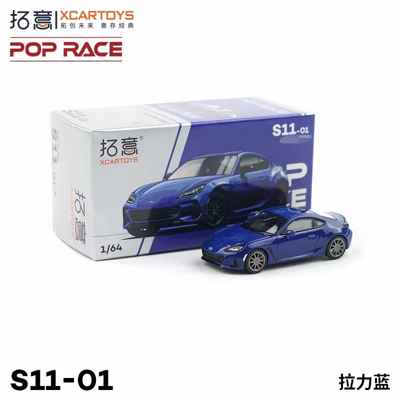 XCarToys x  Pop Race 1:64 BRZ Blue Diecast Model Car