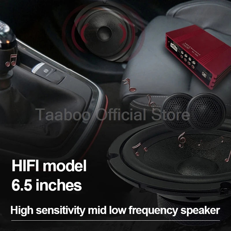 6.5 Inch Super Subwoofer with Tweeter 120W High Power Speaker HiFi Car