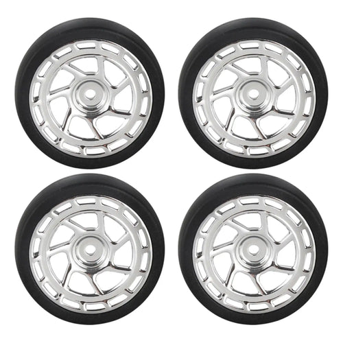 4 Pieces RC Car Drift Tires 31mm Diameter Wheel Rim and Tires Set for