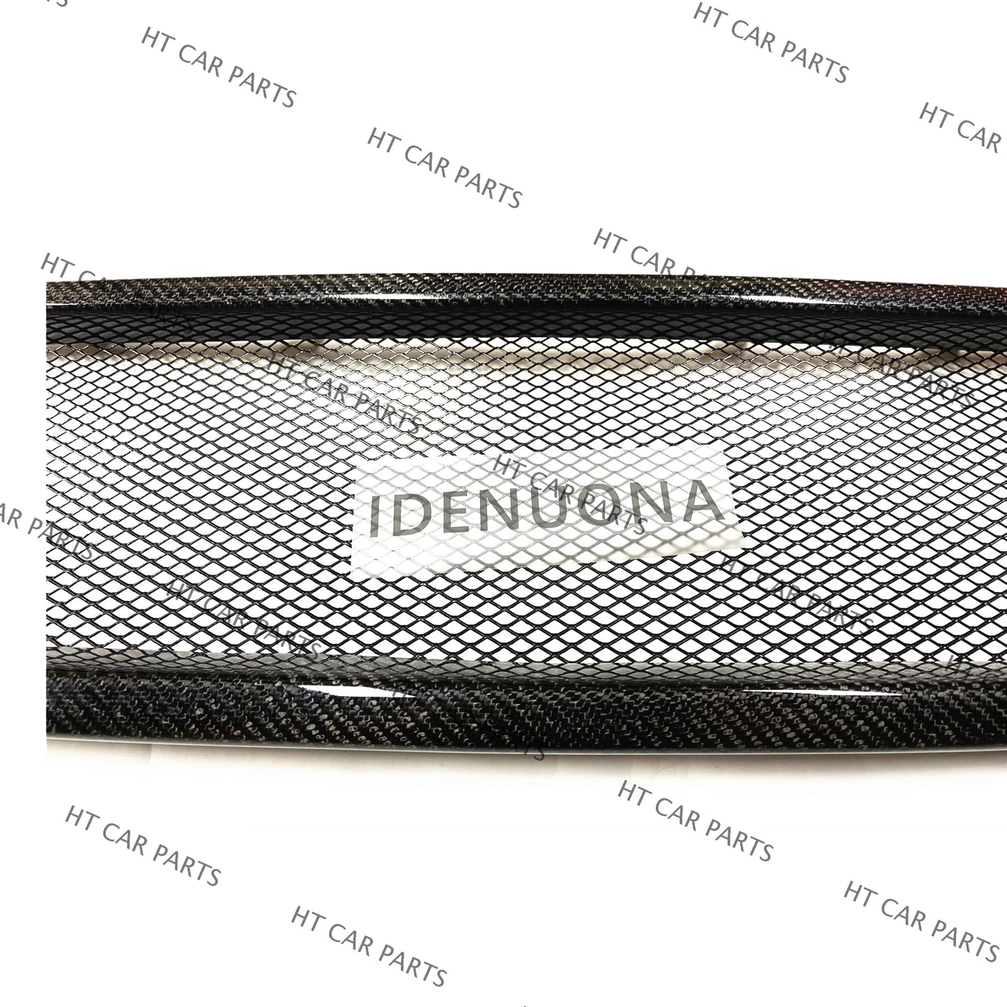 1 Piece Black Carbon Fiber Look Honeycomb Style of Front Bumper Grille