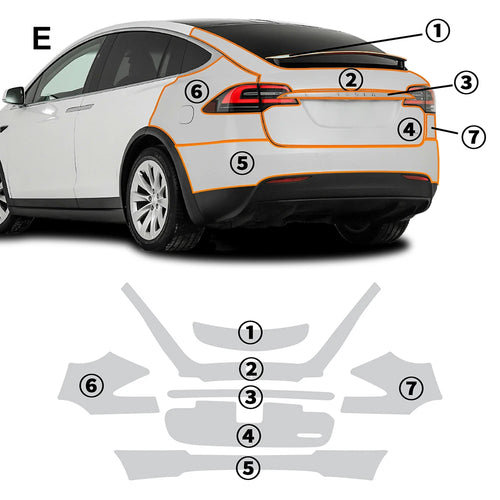 TPU Car Bumper Paint Protection Film for Tesla Model X 2016-2021 2022