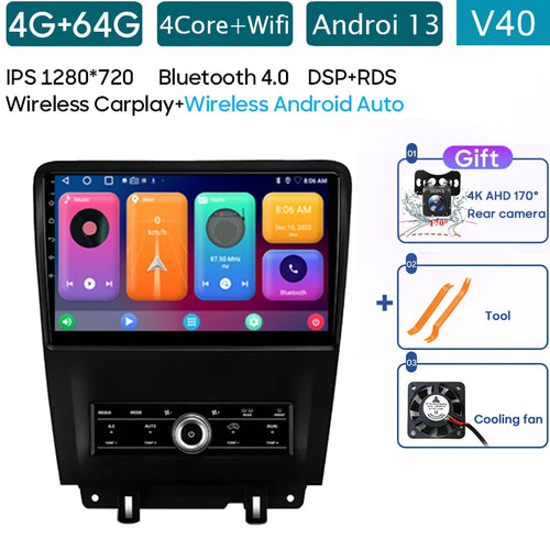 7862 For Ford Mustang V S-197 2009 - 2014 Android Auto Car Radio