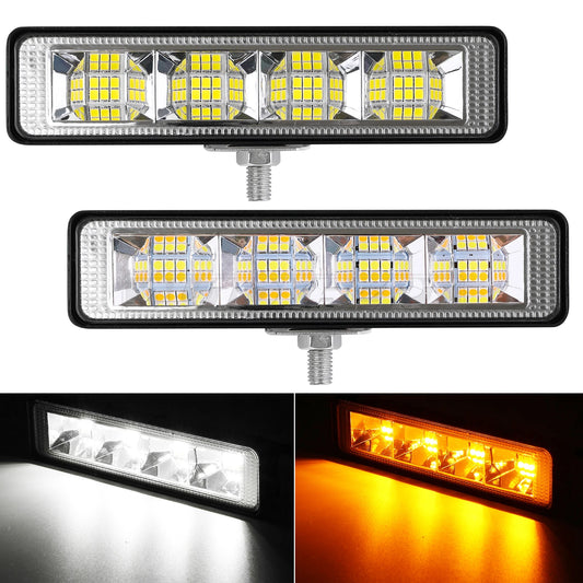 2Pcs 24led Slim Light Bar 6inch LED Driving Running Work Light Spot