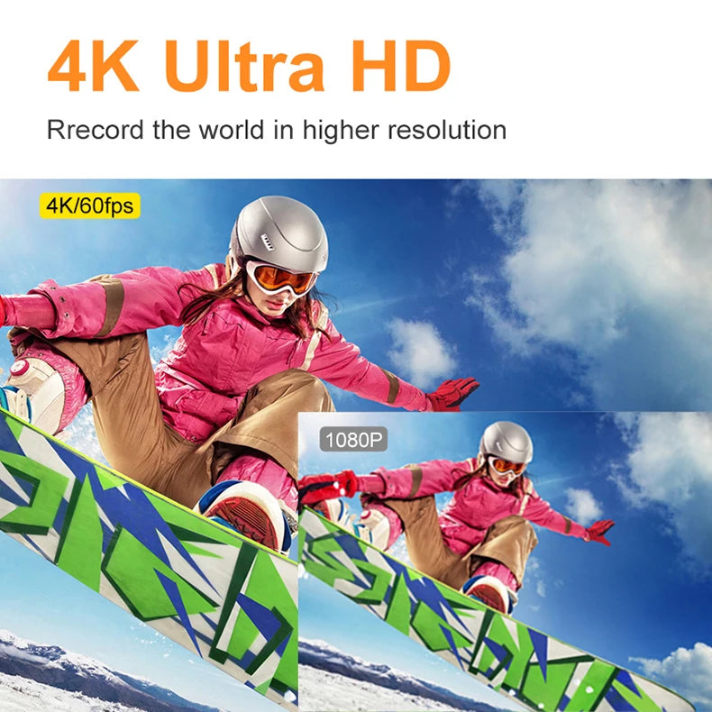 4 K 60FPS 2.0 Touch LCD 4X Dual Screen WiFi Waterproof Sports Video 4K