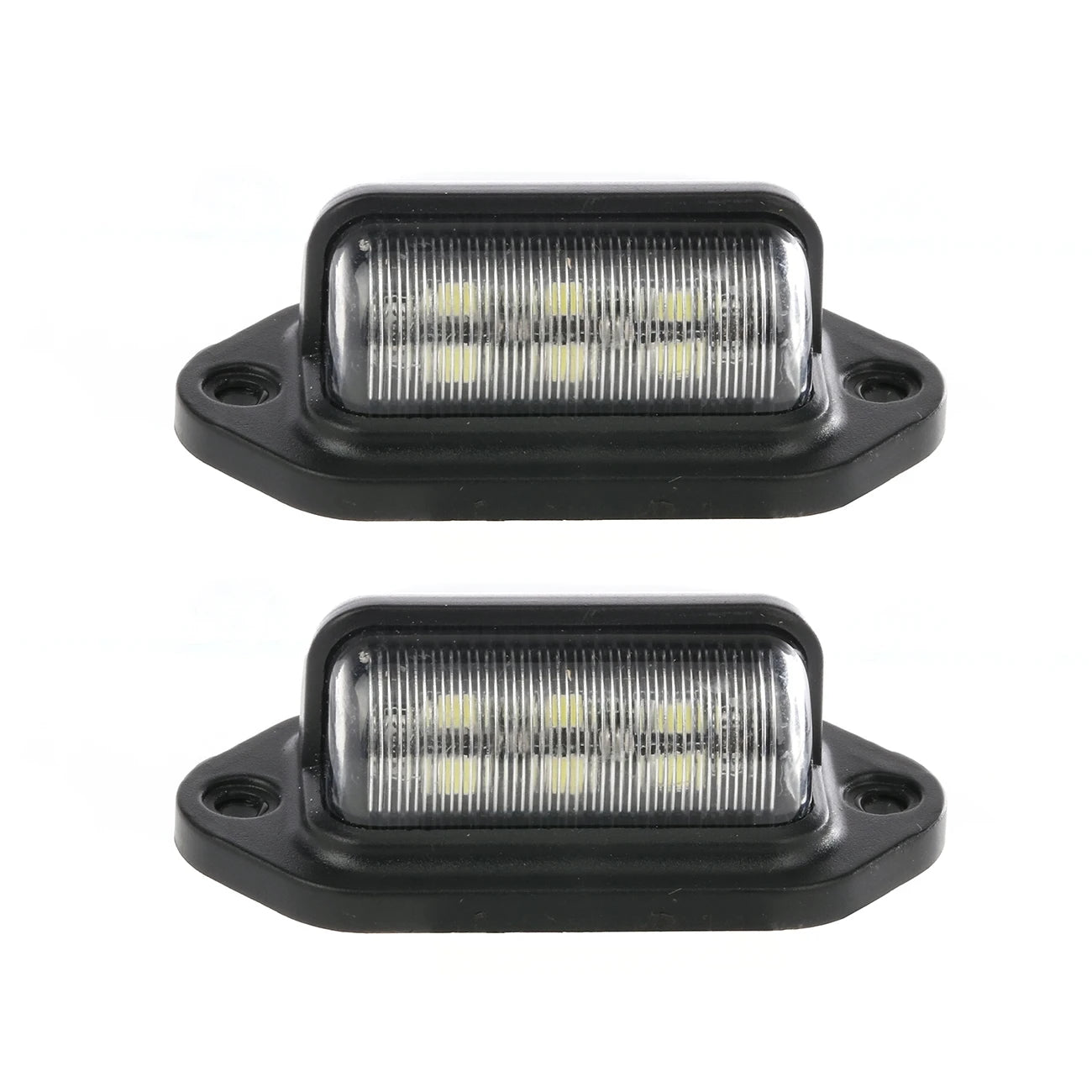 1Pair 12V 6 LED Universal Car License Plate Lamp for Bus / Trailer /