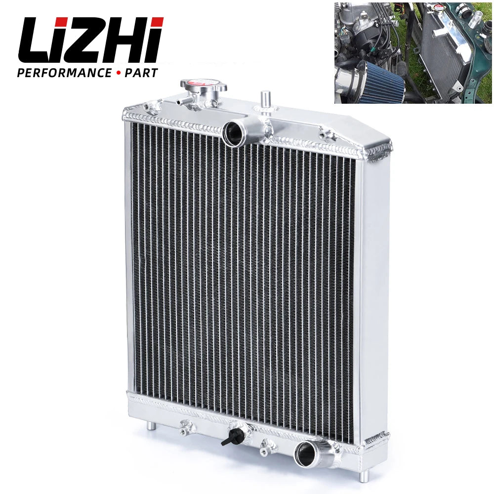 LIZHI RACING - 52MM/44MM 3 Row Full Aluminum Radiator For HONDA CIVIC