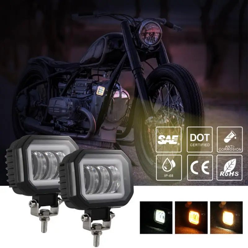 3.5Inch Square 30W LED Work Light Bar Spot Pods Driving Fog Off Road