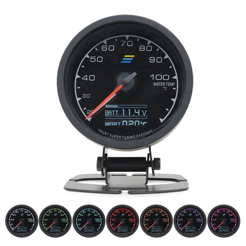 2.5 Inch 7 Color Turbo Boost Gauge Car Multi LCD Digital Display