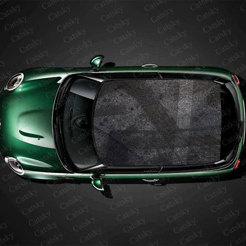 Abstract Green Smoke Car Roof Sticker Wrap Racing SUV Accessories