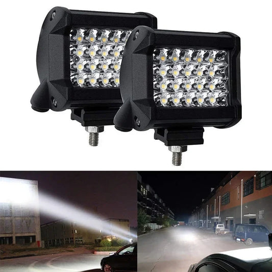 72W 4 Inch LED Work Light Light Bar For Spotlight Off-road Driving Car