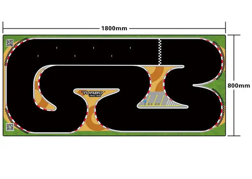 160x90cm 180x80CM Portable Turbo Racing Rubber Mat Track 1:76 RC Mini