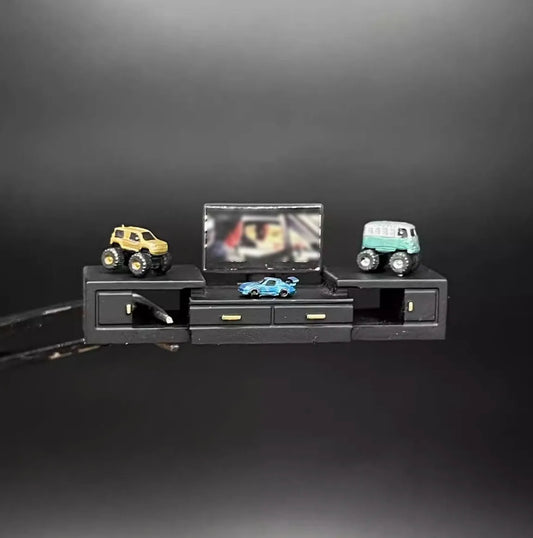 1:64 TV Cabinet  Car Model Auto Repair Tool Model Scene Accessories