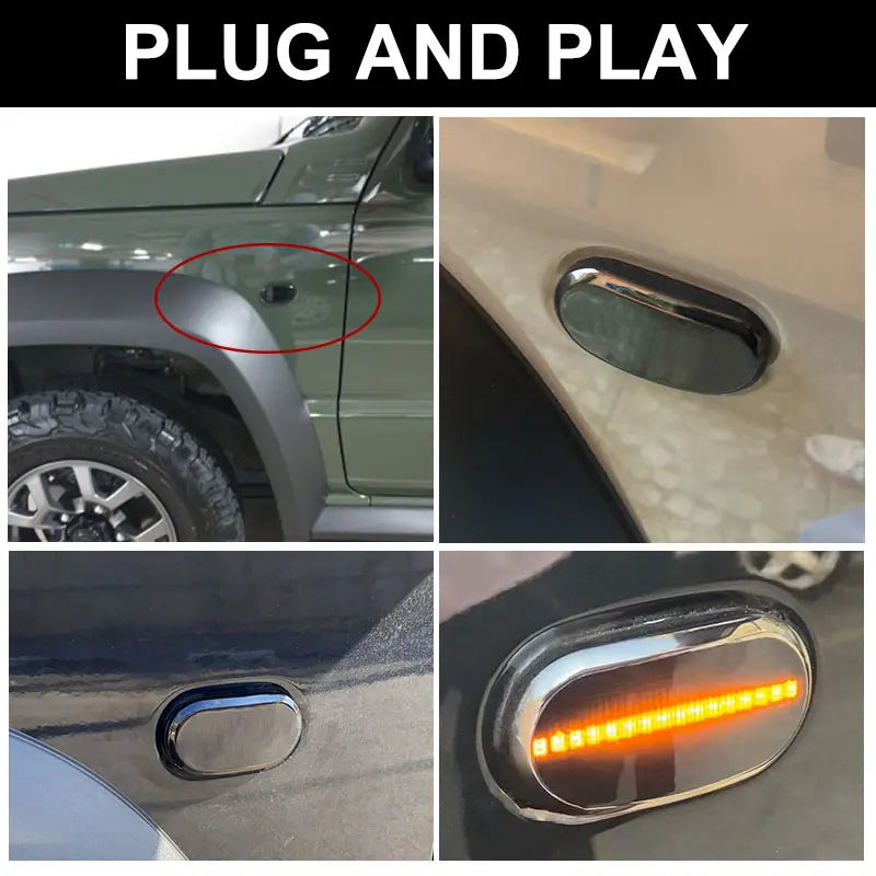 2PCS Led Side Marker Flowing Turn Signal Lamp Dynamic Blinker For