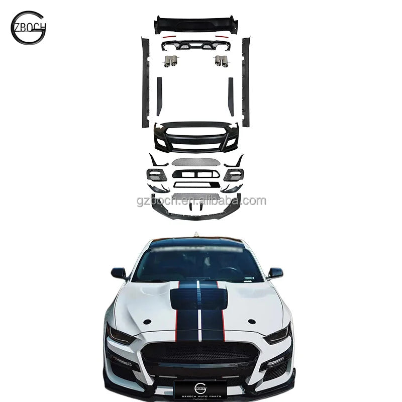 Wholesale body kit For 2017+ Ford mustang upgrade GT500 front rear car