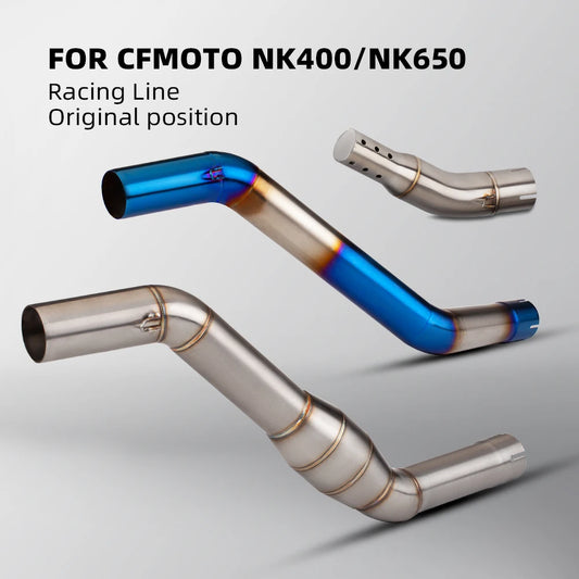 Slip On For CFMOTO NK400 NK650 NK 650 Elbow 51mm Motorcycle Exhaust