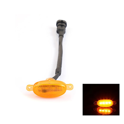 Universal LED Grille Light Car Smoked Amber White 4LED Grill Light