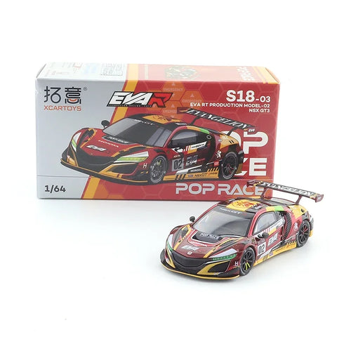 XCARTOYS POPRACE 1/64 Alloy Car Model Toy SKYLINE GT-R V8 NSX GT3