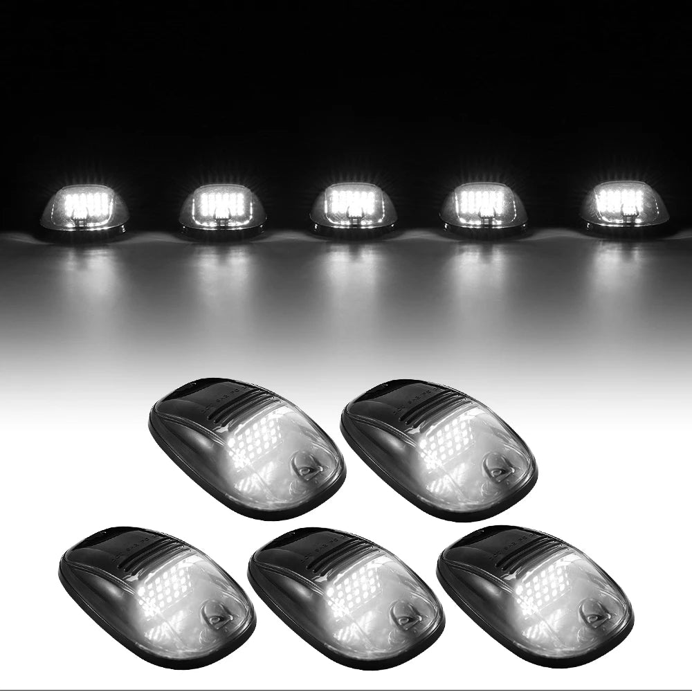 Universal 5pcs White Yellow 24 LED Cab Roof Running Top Clearance